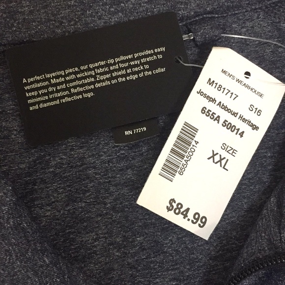 NWT Joseph Abboud Active Quarter Zip - Picture 4 of 13